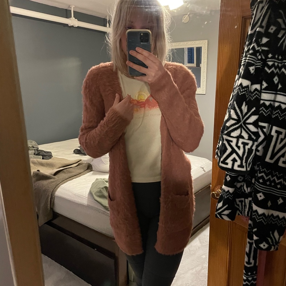 Free People rose XS cardigan